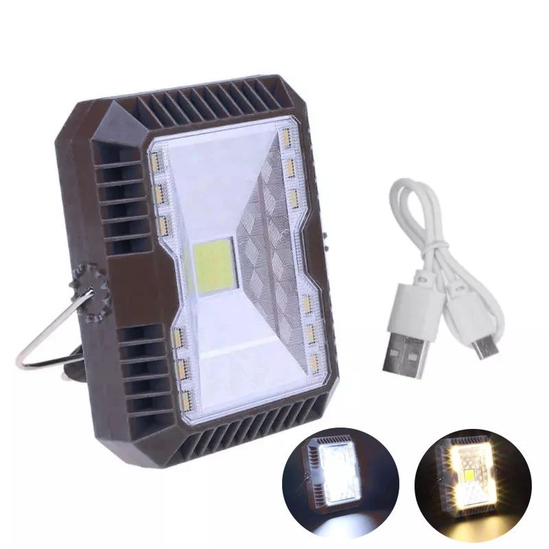 

3 Modes Solar LED Floodlight Emergency Outdoor Camping Light USB Rechargeable Portable Tent Lamp