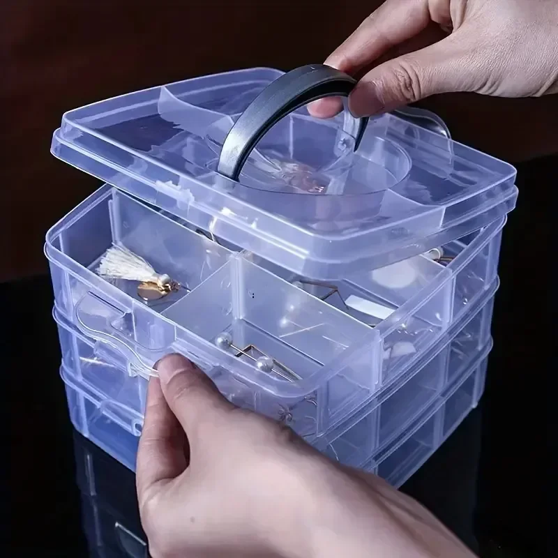 

Large-capacity Transparent Jewelry Storage Box Finishing Case Necklace Ring Stud Earrings Storage Box Jewelry Boxes Ornament Box