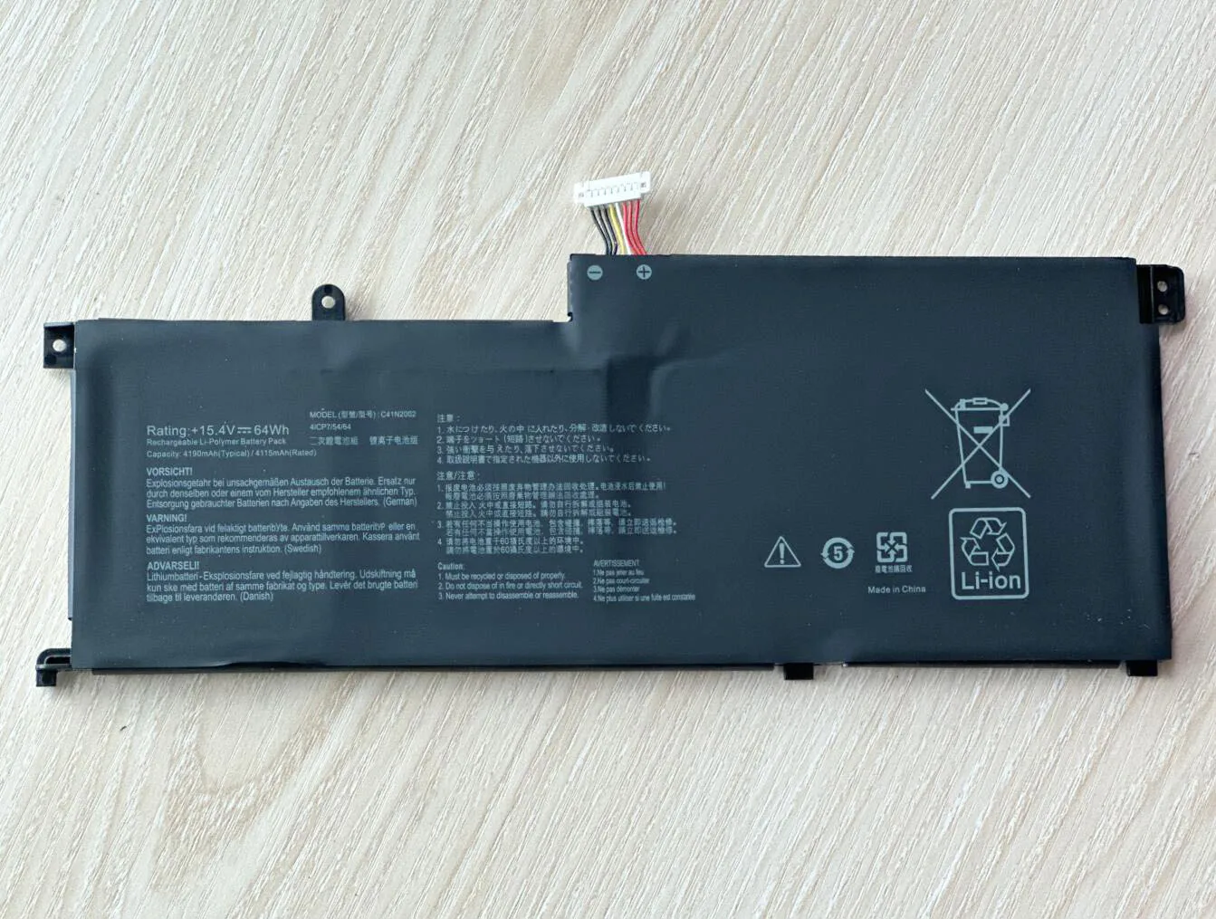 Bateria C41n2002 para Asus Zenbook Pro 15 Ux535 Ux535l Ux535lh Ux535li - Imagem 3