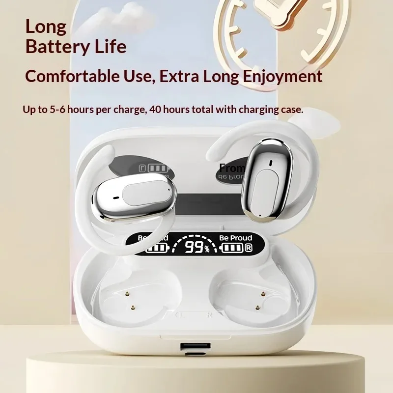 Low Power Consumption TWS Earbuds Wireless Bluetooth Earphones Stable Long-Distance Connection Noise-Free Audio Transmission_voghion.com