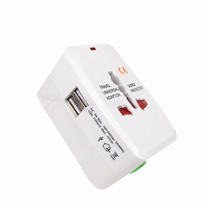 Description Picture 2 of itemTravel Adapter Socket 2USB Portable Copper Core 10A  All in 1 Universal European International Electric Converter Plug Adaptor