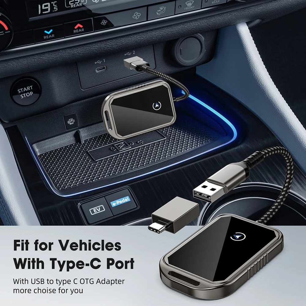 2 in 1 Wired to Wireless Carplay Android Auto Mini Box Dongle Wireless Carplay Adapter For Toyota Mazda Chevrolet Ford Hyundai BEST SELLERS 2 in 1 Wired to Wireless Carplay Android Auto Mini Box Dongle Wireless Carplay Adapter For Toyota Mazda Chevrolet Ford Hyundai BEST SELLERS