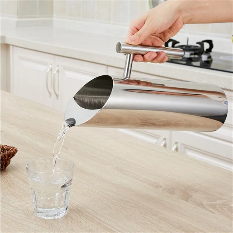 1L/1.5L/2L Large-Capacity Stainless Steel 304 Kitchen Cold Water Pitchers Kettle My Water Bottle With Handle Coffee&Tea Pot