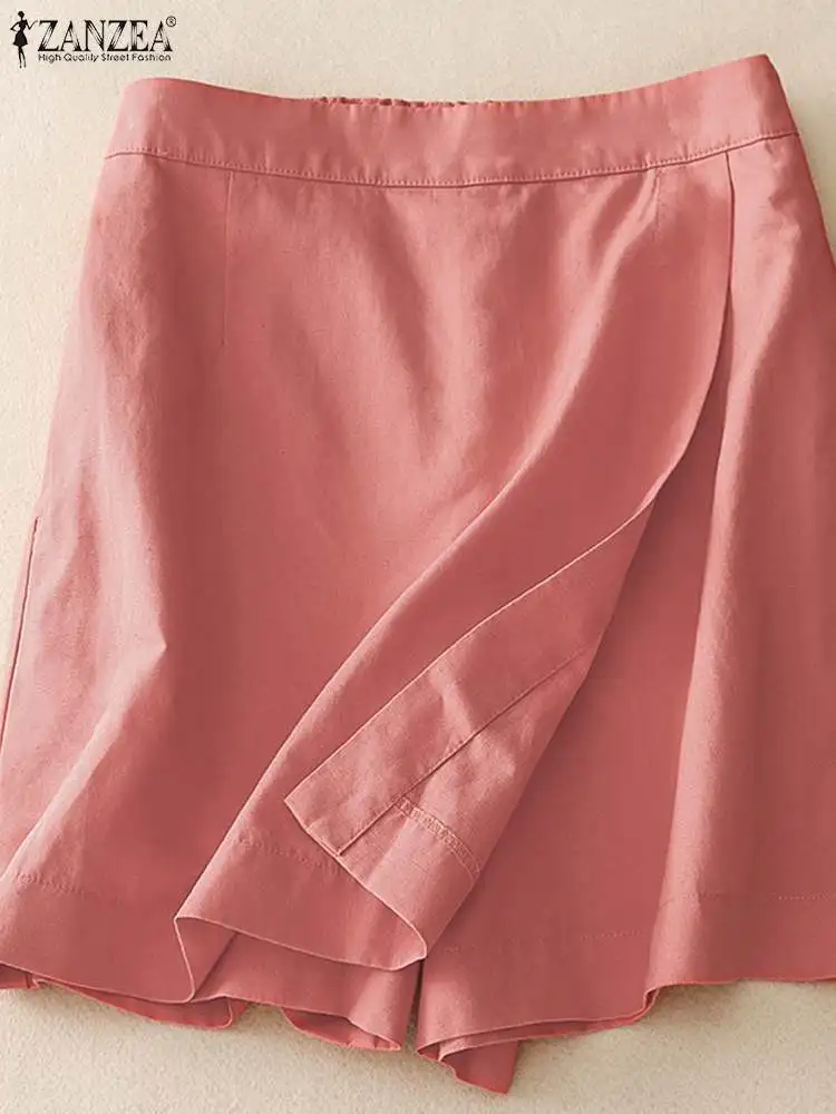 Polyester Summer Sports Shorts for Women Elastic Waist Casual