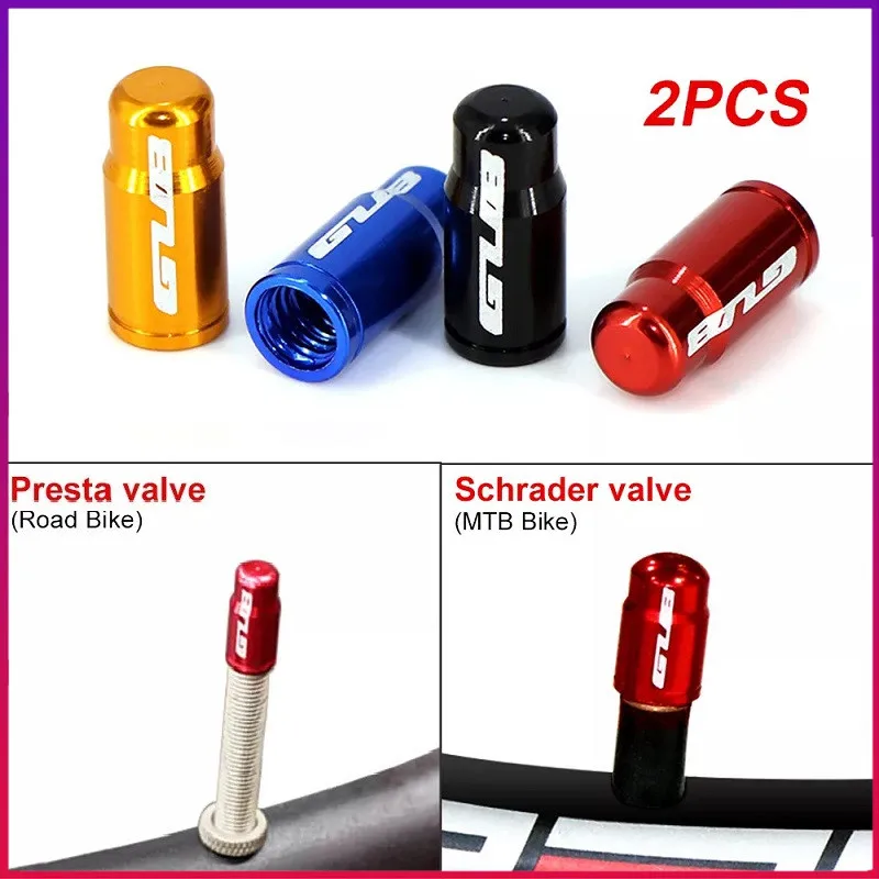 

Колпачок Клапана велосипедной шины 2 шт., колпачок Schrader/колпачок на клапан Presta, крышка из сплава, колпачок на велосипедную шину s с вакуумной гайкой, гайка с отверстием, Аксессуары для велосипеда