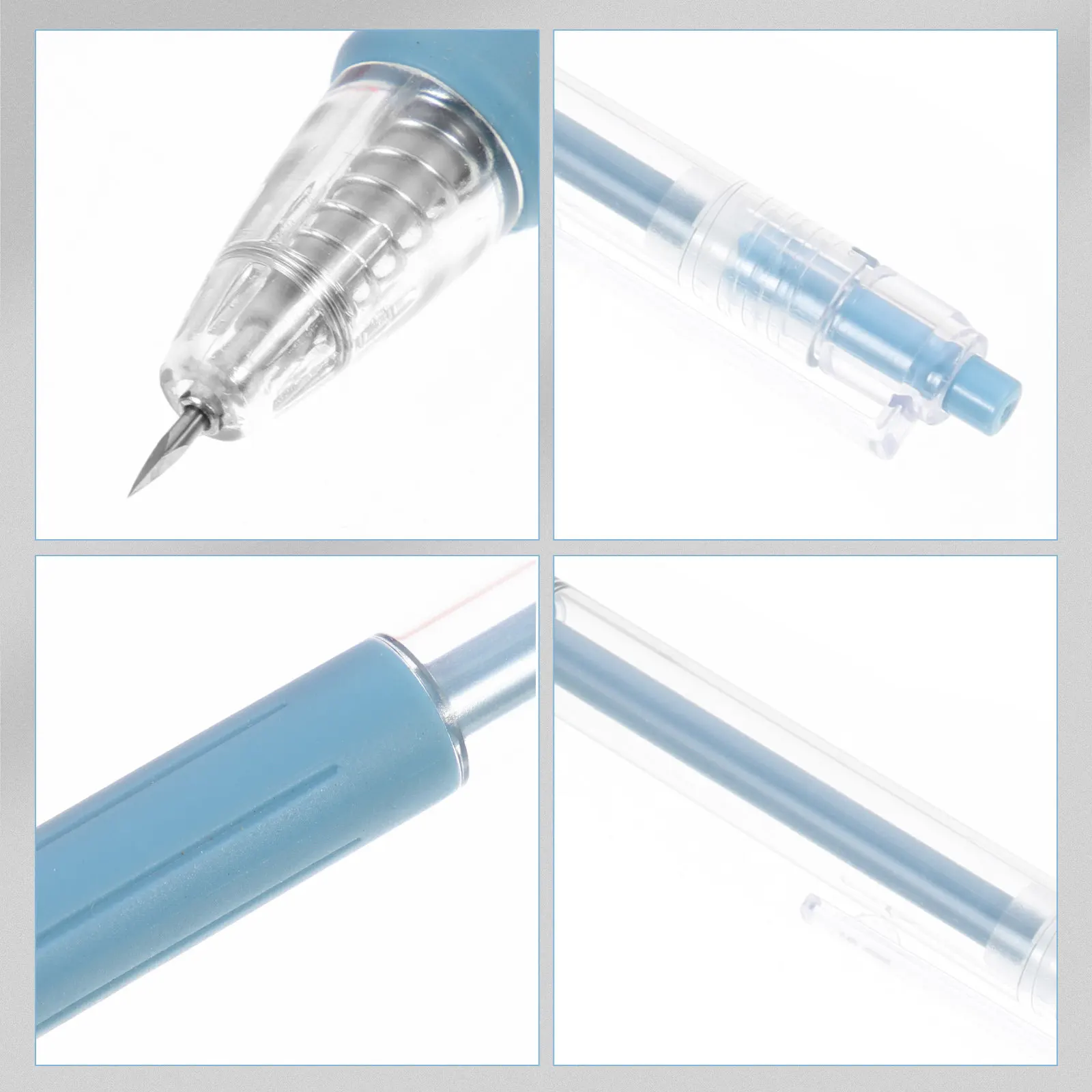 5Pcs 펜 모양 종이 커터 DIY Scrapbooking 봉투 오프닝 사무실 학교를위한 플라스틱 스테인레스 스틸 실리콘 안전 커터