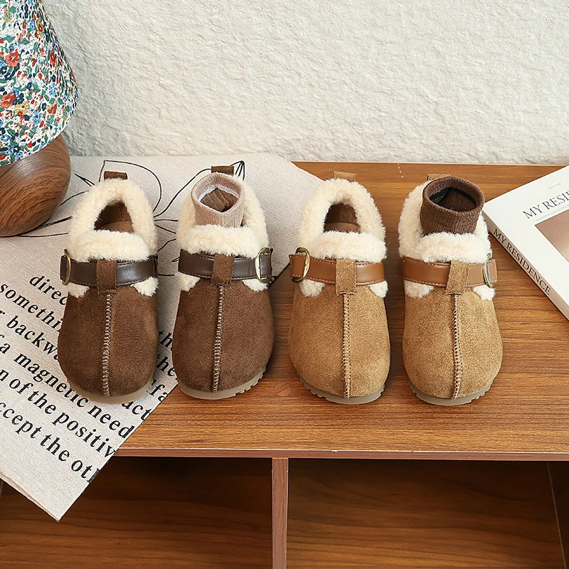 Girls Winter Casual Soft Bottom Anti Slip Mules Shoes