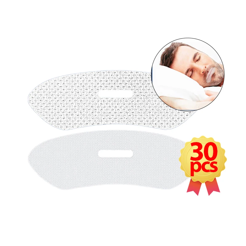 

30Pcs Anti Snoring Sleep Strips Stop Snoring Sticker Anti Snore Correction Patch Good Sleeping Better Breathing Mouth Seal Tape