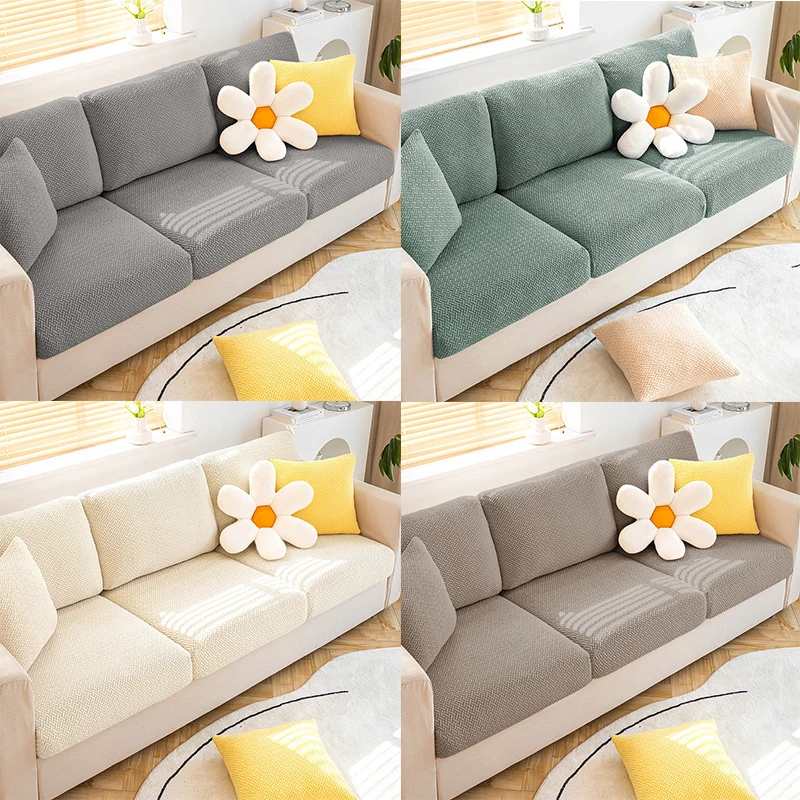 Thick Jacquard Sofa Seat Cushion Cover Funiture Protector Stretch Couch Covers ForLiving Room Removable Seat Slipcover Kids Pets 6