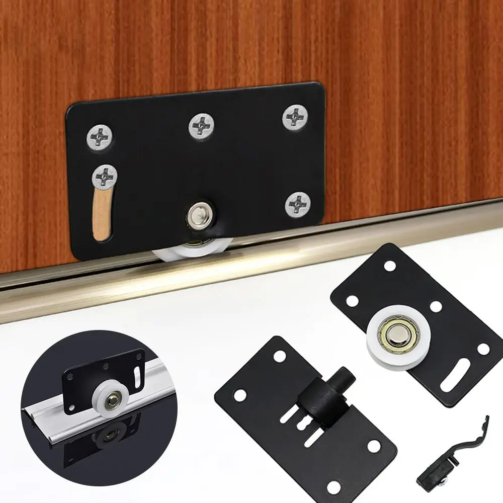 Door Rollers Stainless Steel Sliding Door Wheel Cabinet Nylon Pulley Hanging Wheel For Wardrobe Furniture Hardware