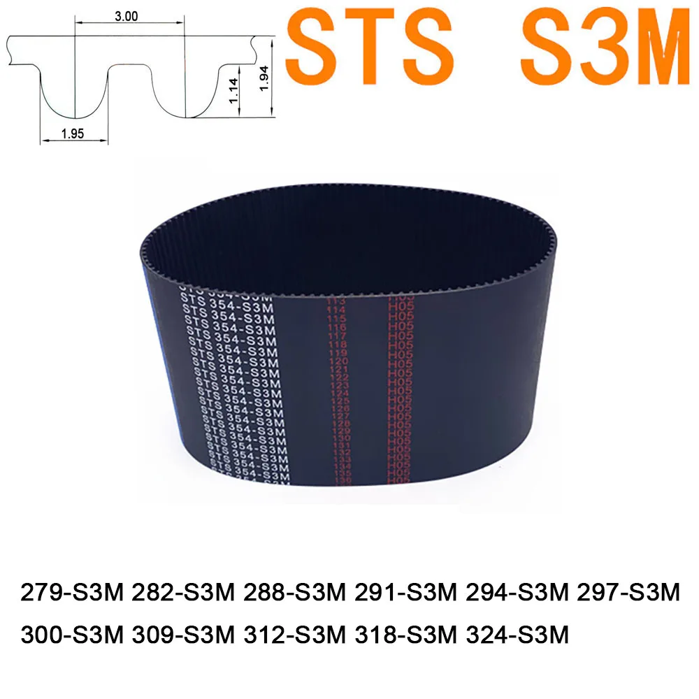 Correas De Distribución STS 5M S5M, Ancho 10mm,12mm,15mm, Correas De Goma, Longitud: 285mm,290mm