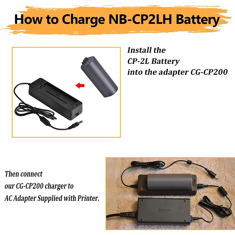 Rechargeable Battery Charger 1800mAh for Canon SELPHY NB-CP1L CG-CP200 CP1500 CP1300 CP900 CP800
