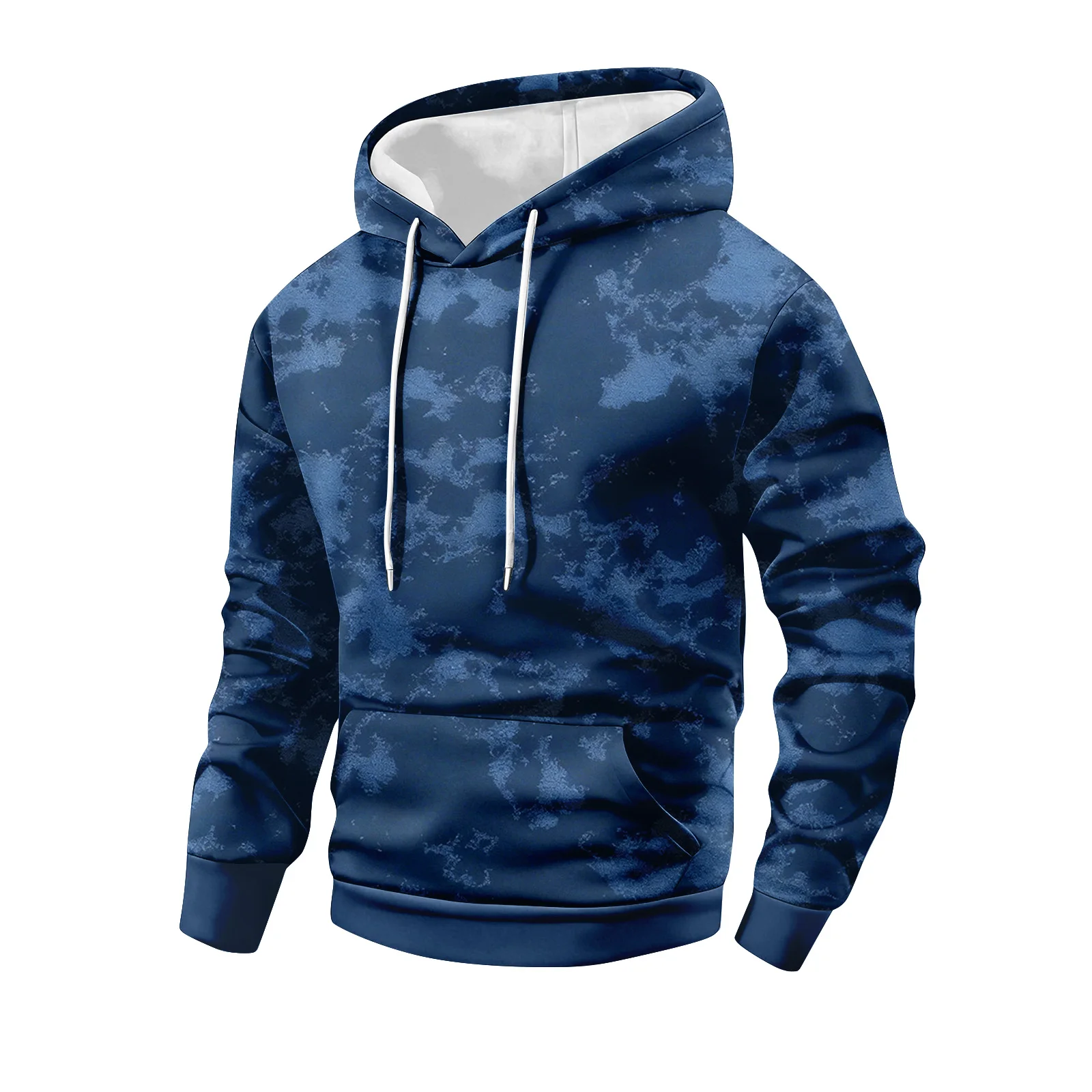 Camouflage Solid Color Hooded Sweatshirt Sports Plus Size Casual Hoodie Winter Men'S Outdoor Warm Hooded Sweatshirt