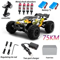 Rc Car Off Road 4x4 High Speed 70KM/H Remote Control Car with LED Headlight Brushless 4WD 1/16 Monster Truck Toys for Boys Gift 1