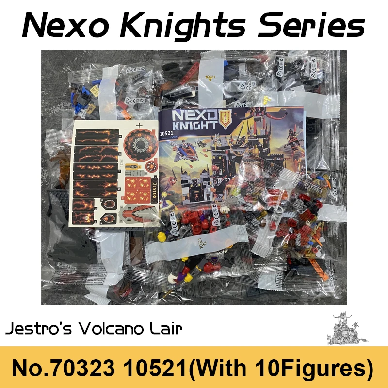 Knights Lego Set Jestro's Volcano Lair 1229pcs Nexoes Knights