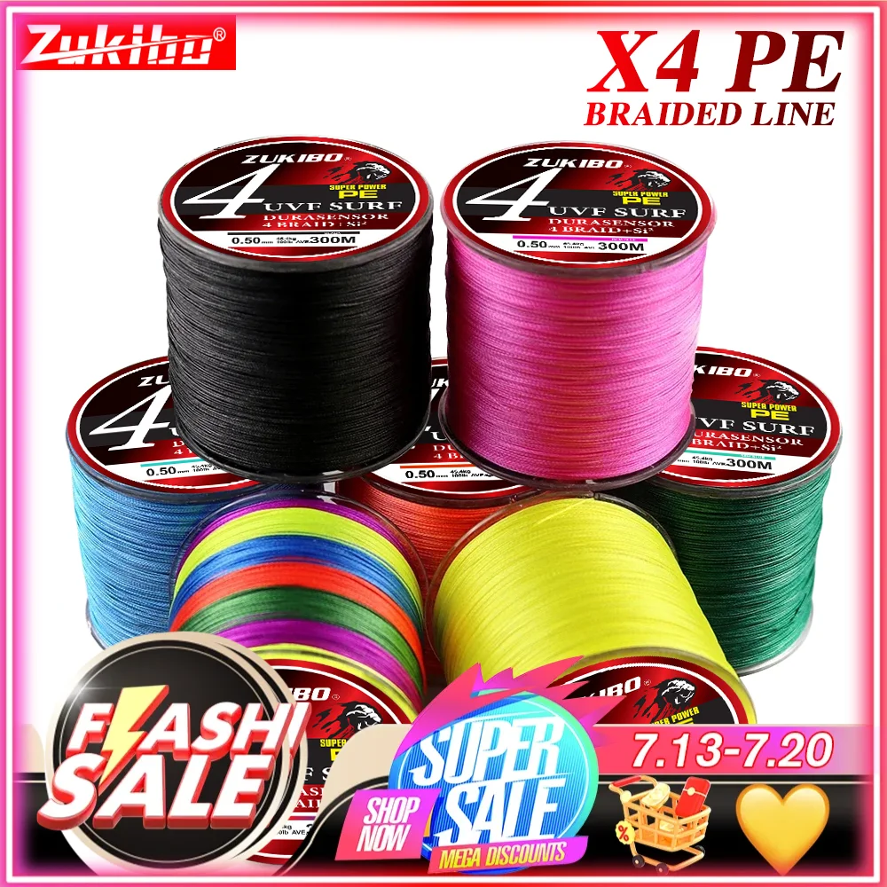 Fil de pêche PE tressé ZUKIBO 4 brins 500m - Ligne multifilament japonaise douce pour pêche carpe