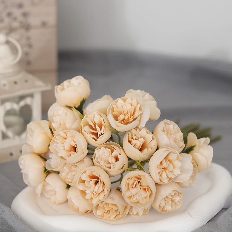 27 رؤساء الورود الوردية الفاوانيا الزهور الاصطناعي...