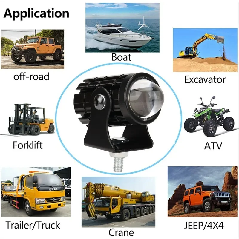 Motorcycle Driving Lights motorcycle driving lights Mini Dual Colo for Headlight Auxiliary Spotlight Lamp R ATV Scooter Moto Fog Light Accessories 9-36V