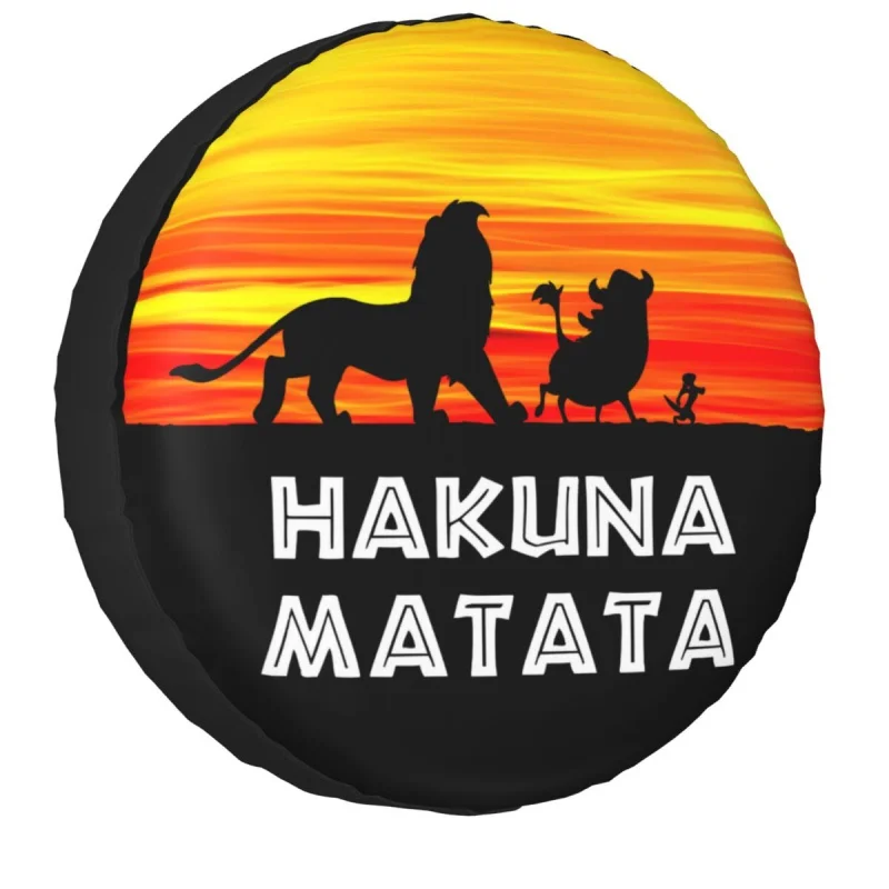 

Пользовательская запасная крышка шины Hakuna Matata для Jeep Mitsubishi Pajero, забавная Автомобильная фотография Timon Pumba