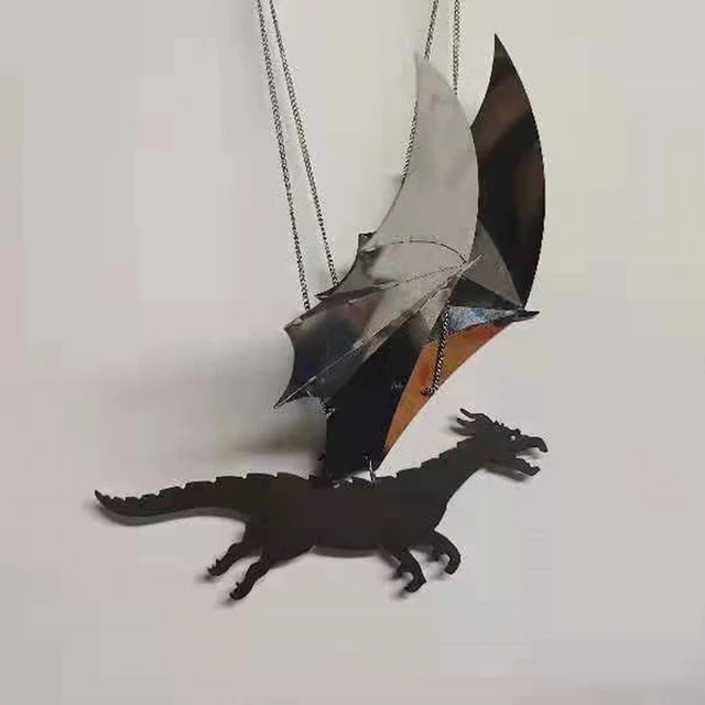 Sárkány Grill Dekoráció Fém 3D Kreatív Parti Kiegészítő A Kerti Otthoni Dekorációhoz - Image 6