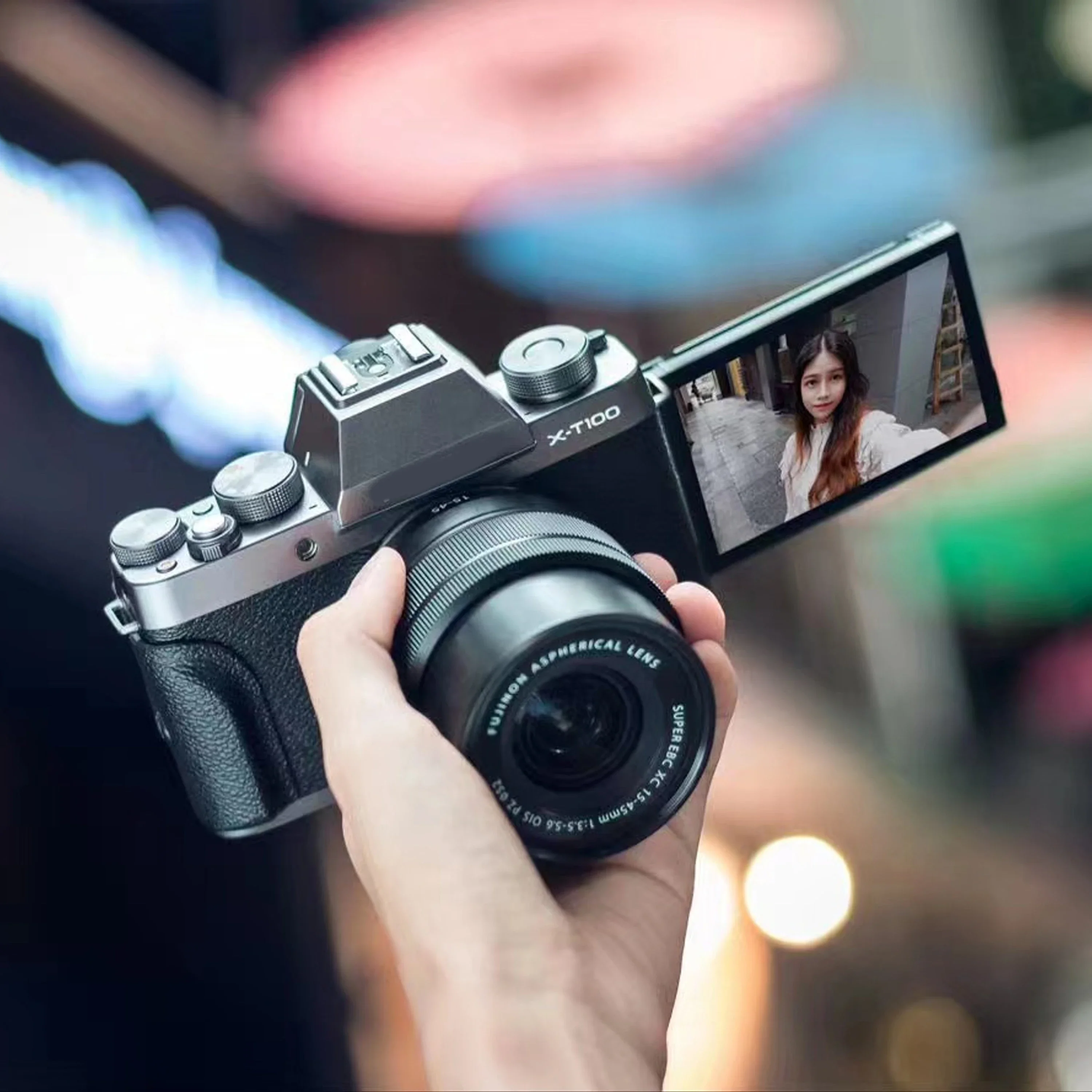 DF Supplier Mirrorless Camera XT100 Retro Film-scale Micro SLR Camera 4k HD Video Digital