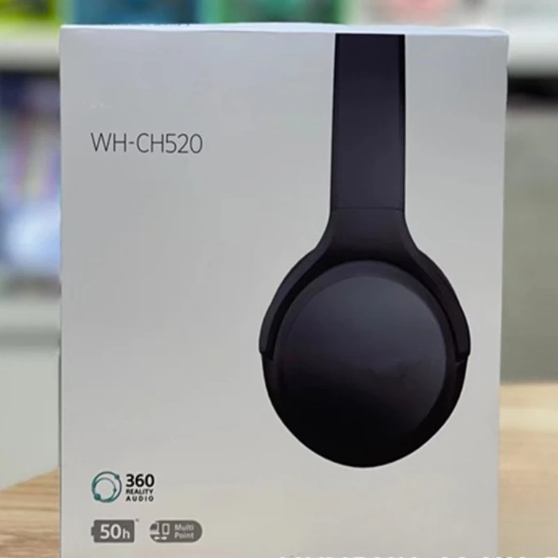 Wireless Head mounted Bluetooth Earphones WH-CH520 Earphones for Wearing Music Gaming Sports Earcups