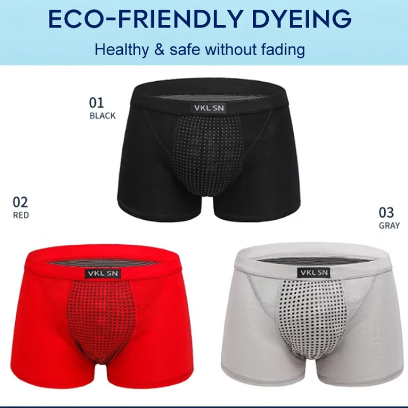 Panties Men Underwear Cotton Shorts Boxers Breathable Sexy Underwear British Magnetic Therapy Boxer Size L-5XL 1 Pcs