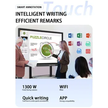 85 Inch 4K Smart Android TV Flagship with 48MP AI Camera Android 13 4+32GB for Video Conference Interactive Display