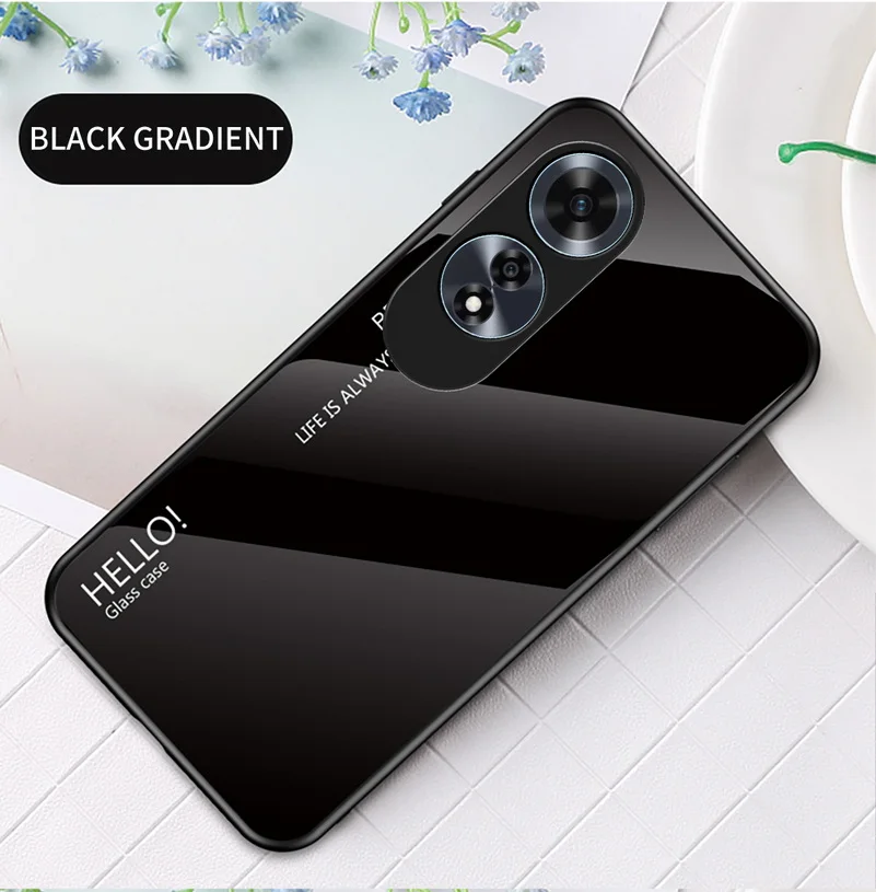 Gradient Tempered Glass Glossy Back Cover