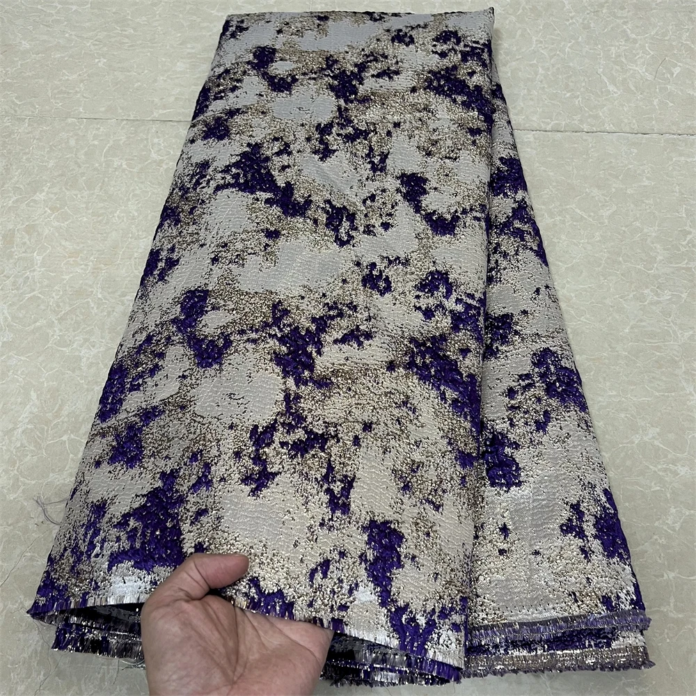 

African Nigerian Tulle Lace Fabric, Jacquard Organza Dress, Embroidery Guipure, Party Prom, High Quality, Latest, 5Yard, YXZ122