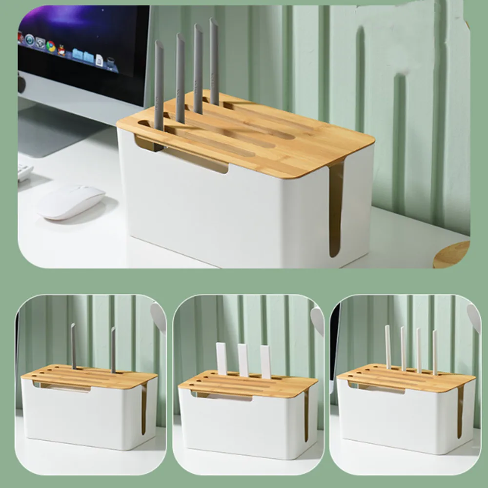 

Wire Cable Storage Case Socket Plug Wireless WiFi Router Board Bracket Organizer Box For Household Bedroom Anti Dustproof