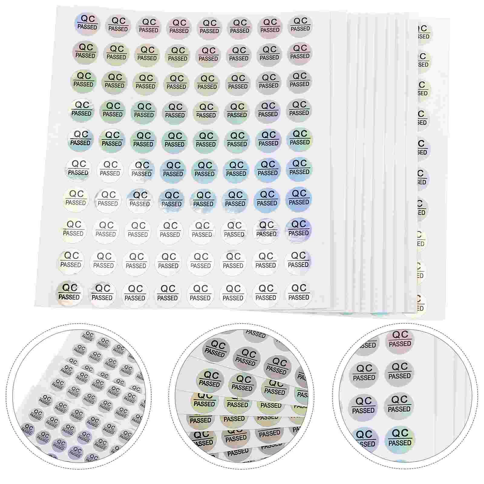 

800 Pcs Qc Pass Tag Passed Nail Sticker Nail Sticker for Warehouse Quality Inspection Pvc Self-adhesive Tested Nail
