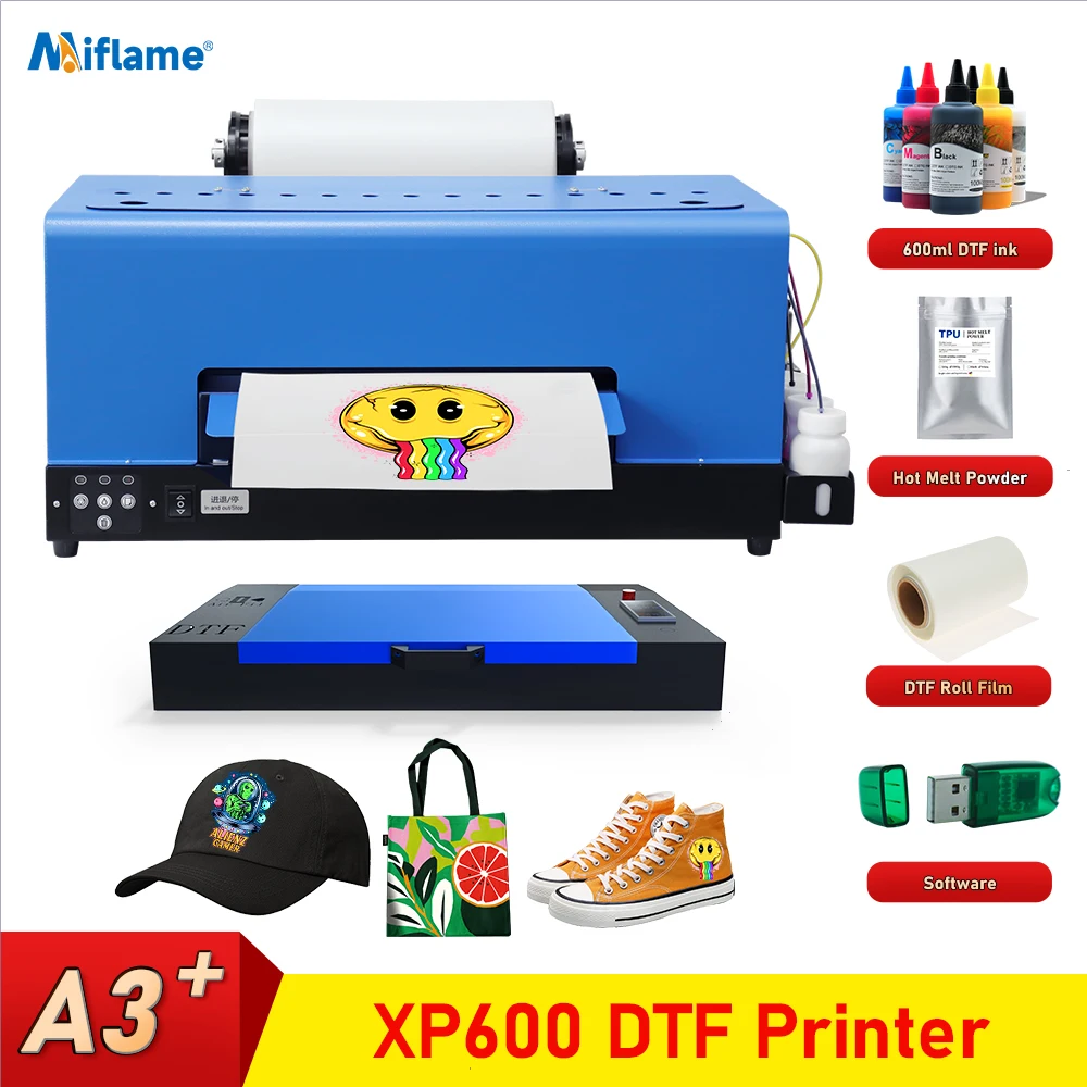  DXZ A3 DTF Printer with Roll Feeder XP600 DTF Transfer