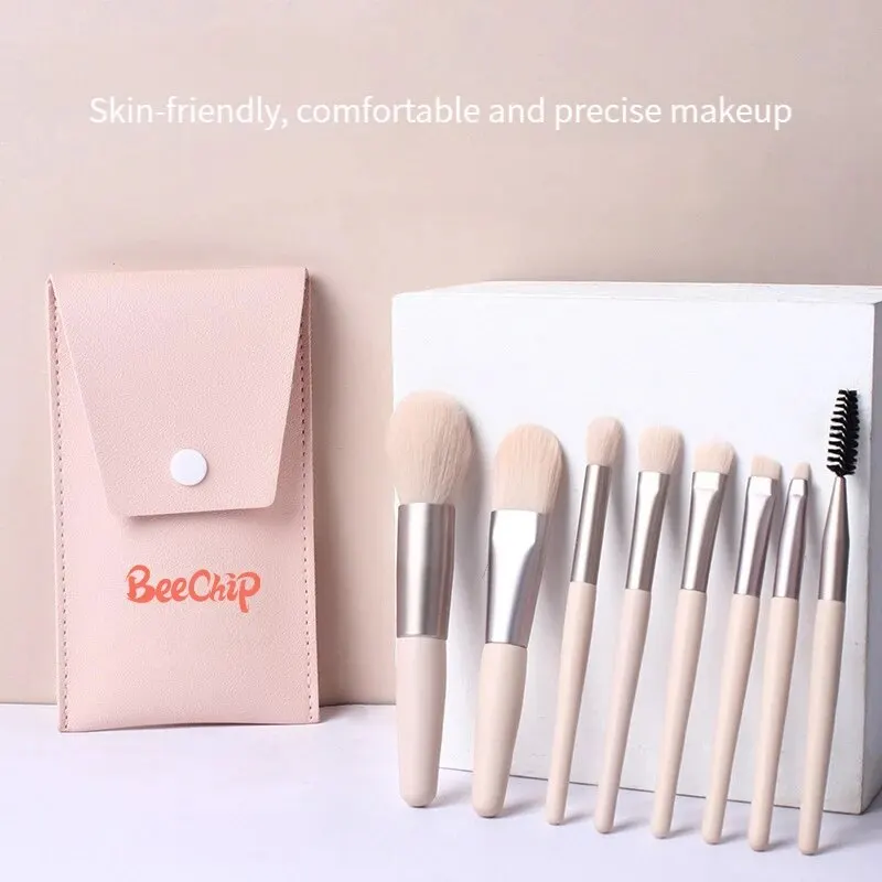 Women's Makeup Brush Set Soft And Non-sticky Smudges Naturally Made Of Synthetic Hair Makeup Tools 8PCS makeup brush set