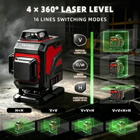 YEVOLT YVGLL4XS16 16 lignes 4 planches outils de niveau Laser vert 4D avec puissance 3Ah/5.2Ah Machine auto-nivelante horizontale et verticale 2