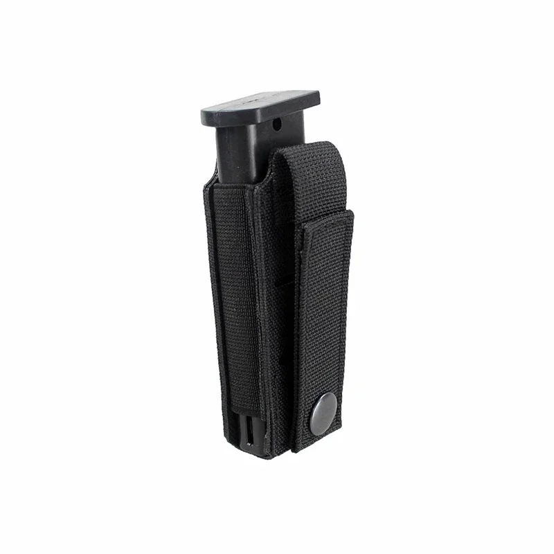 Tactical 9mm Molle Single Magazine Pouch Multi-tool Pouch Elastic Pistol Waist Belt Flashlight Holster Tool Holder