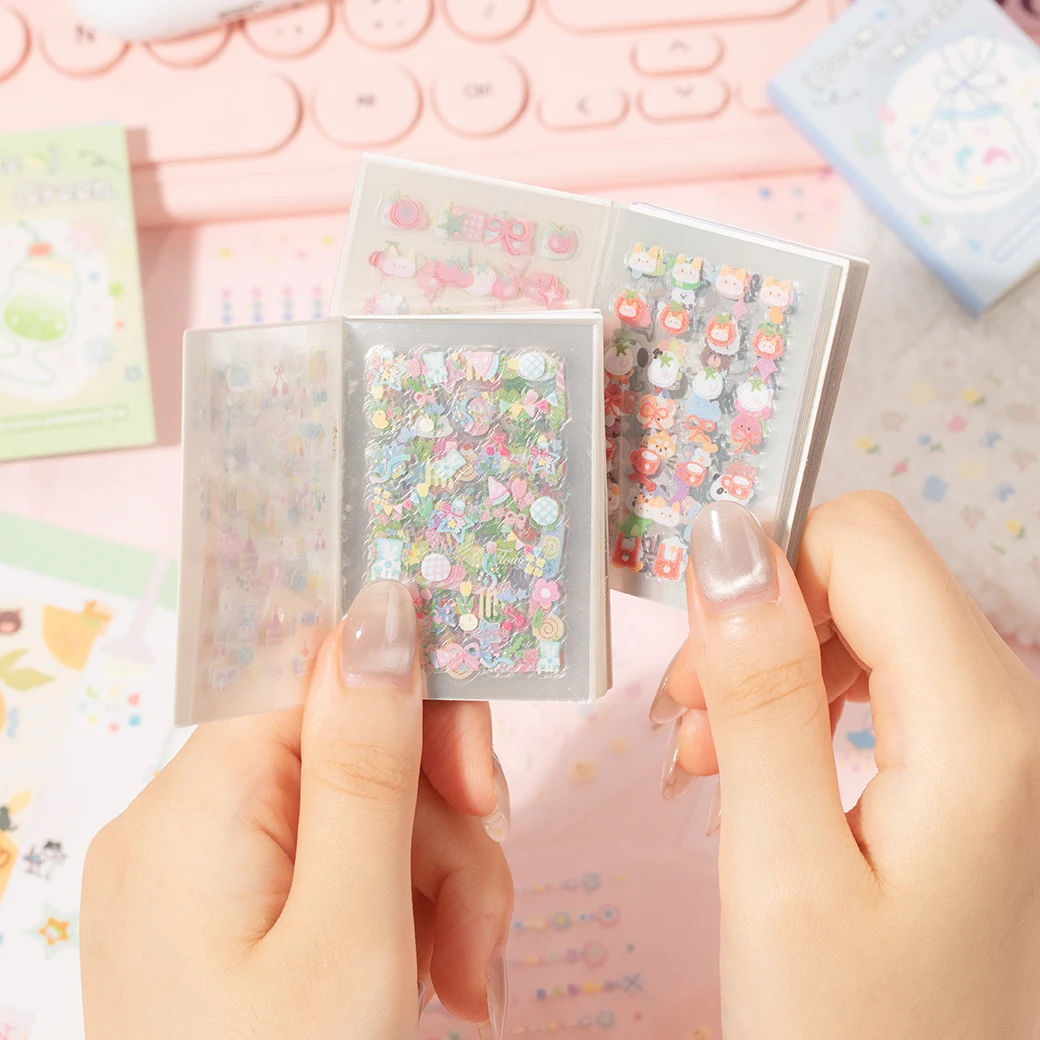 30 시트/책 DIY Scrapbooking 저널 전화 케이스 노트북 장식 네일 아트 워터 데칼에 대한 미니 귀여운 네일 스티커