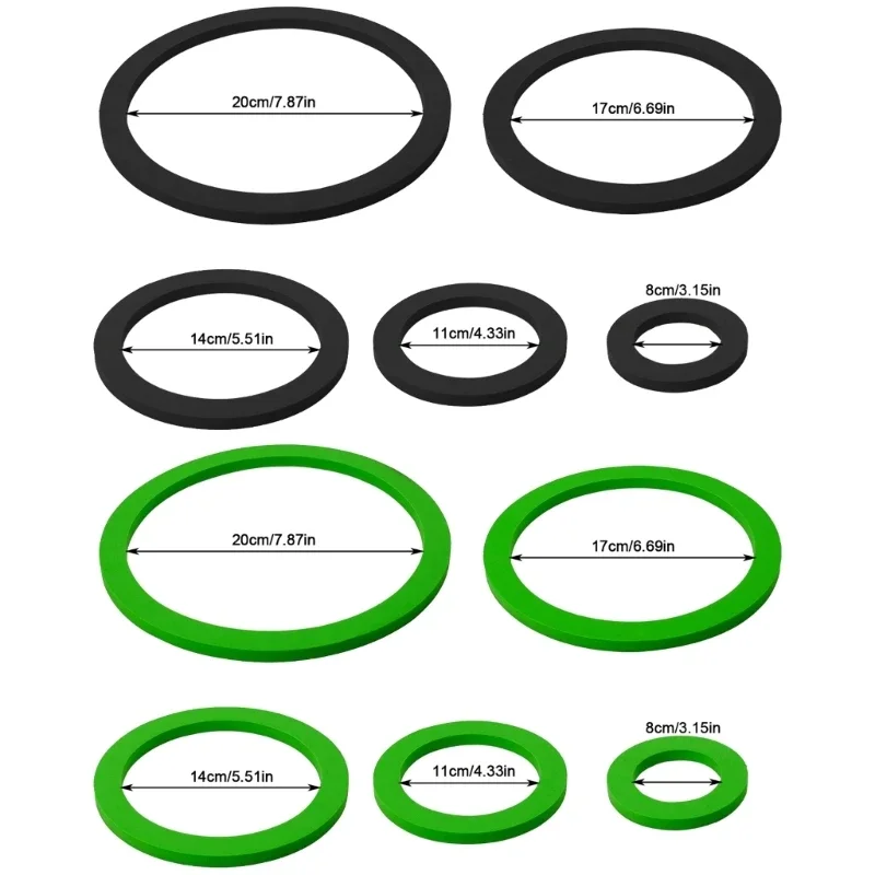 Floating Plant Corral & Fish Feeding Rings for Aquariums - Set of 5/10, Adjustable 80-200mm