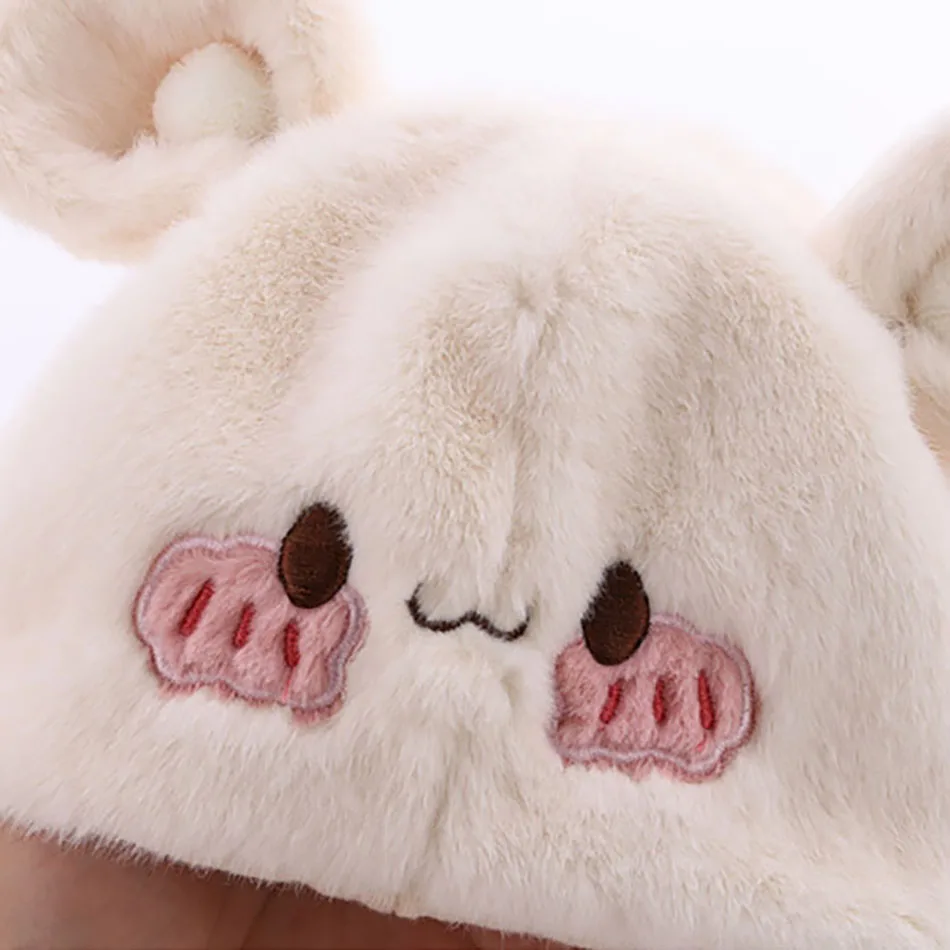 Super Soft Comfortable Plush Infant Winter Hat with Ear Flaps Cute and Warmth Knitted Caps for Babies Perfect for Cold Weather 4