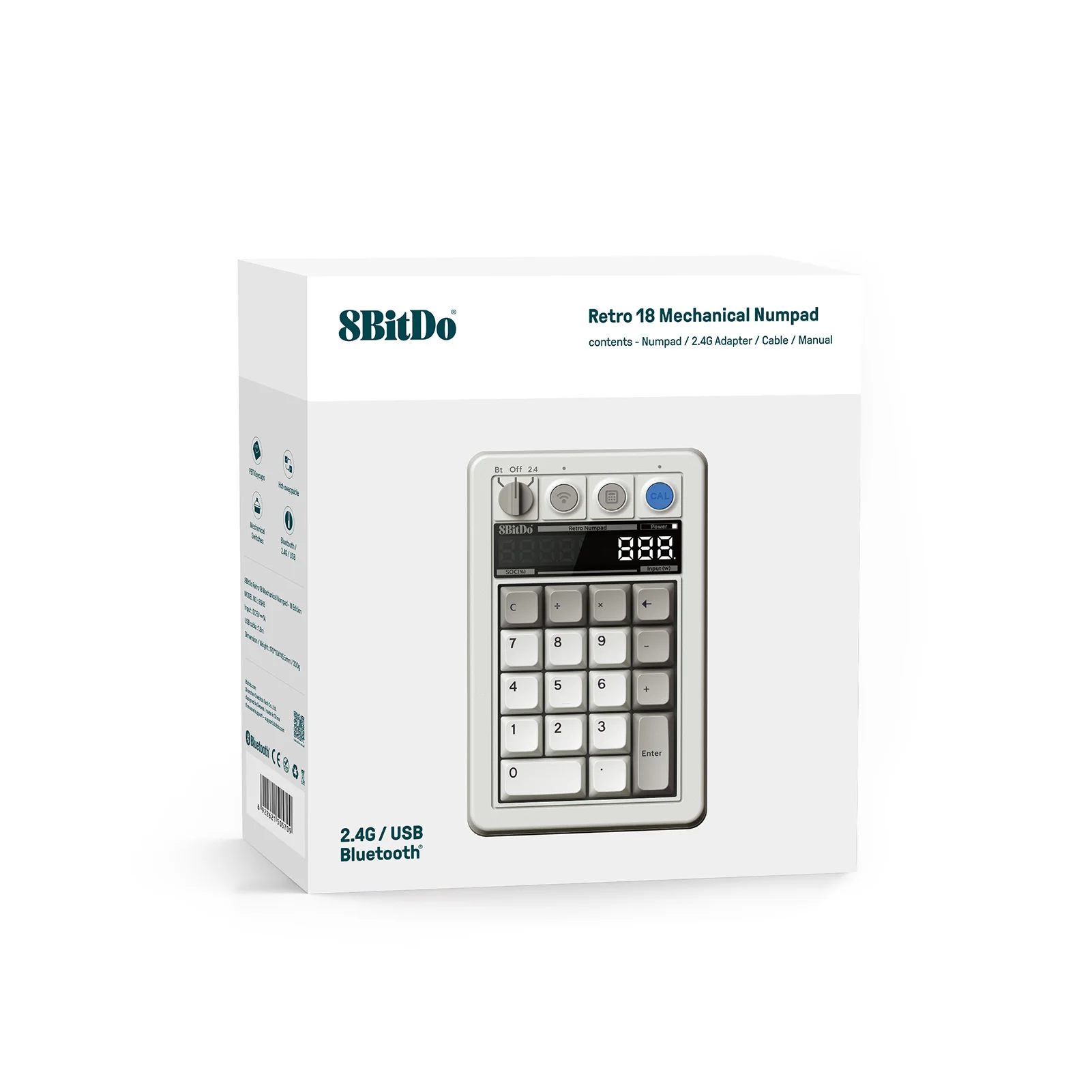 8bitdo テンキー　＋電卓 Amazon.com: 8Bitdo 18 Keys Retro Mechanical Numpad, Supports