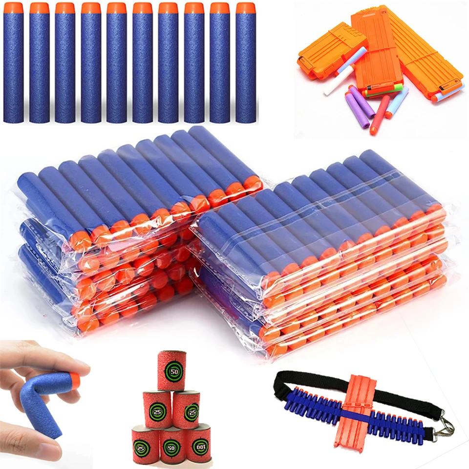 100/50 Stück 7,2 cm Nachfüll-Darts für Nerf N-Strike Elite Blaster, weiche Schaumstoff-Darts, Zubehör_voghion.com