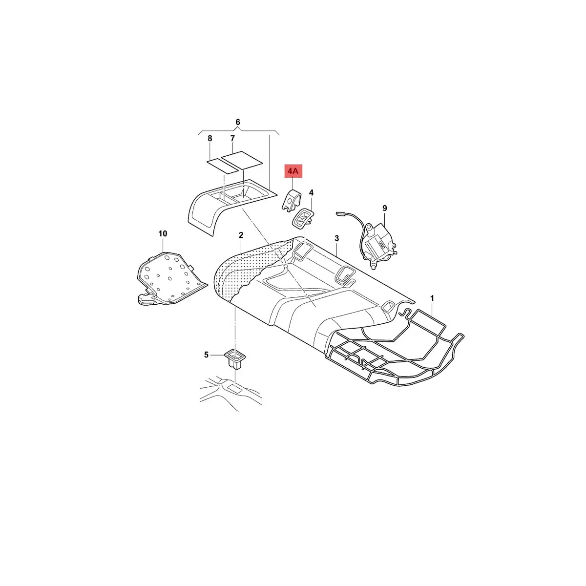 Rear Seat Isofix Slot Trim Cover For Audi A6 C7 S6 Allroad Avant A7 4G S7 RS6 RS7 Sportback 2013-4G8887187 1PC child seat anchor cover