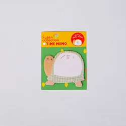 8 - Piece Adorable Animal Sticky Notes Set - Panda & Cat Stationery Collection (Turtle)