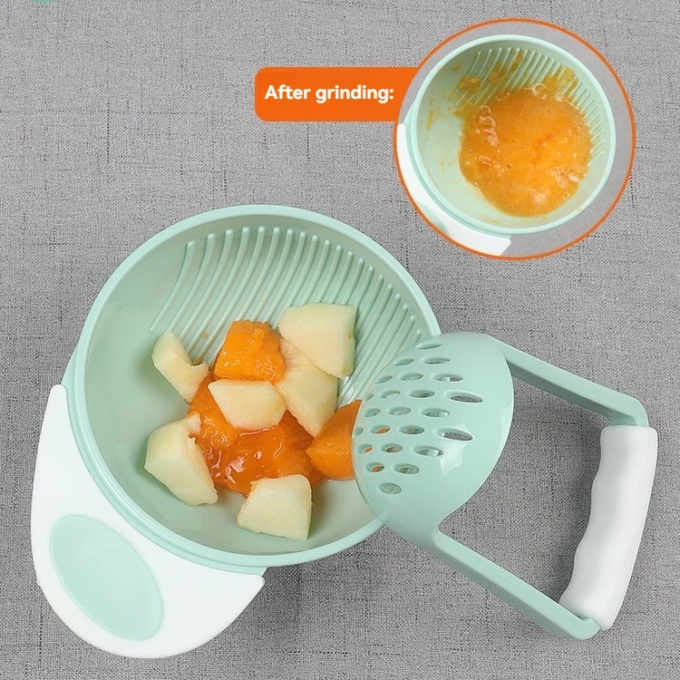 Baby Food Grinder Manual Fruit Puree Food Two-Piece Tool Cooking Bowl Conditioner Grinding Bowl Holiday Gifts
