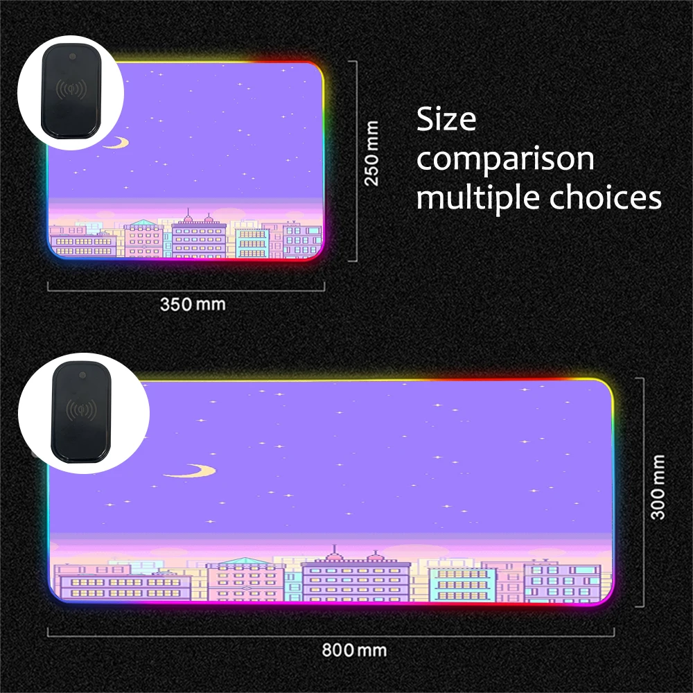 

Anime Moon Printing Belt Mobile Phone Wireless Charging Mouse Pad Kawaii XLock Frame Rubber Mouse Pad Suitable for Gamers Desks