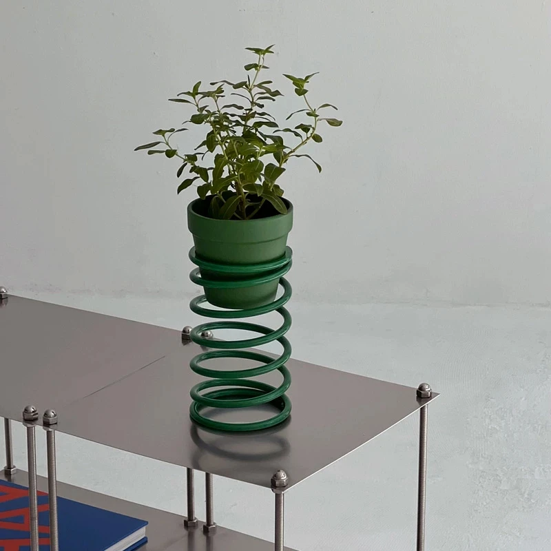 Ins Korean Flower Stand Creative Plant Riser Balcony Greenery Decor Shelf Stylish Indoor Pot Base For Home and Garden Decoration