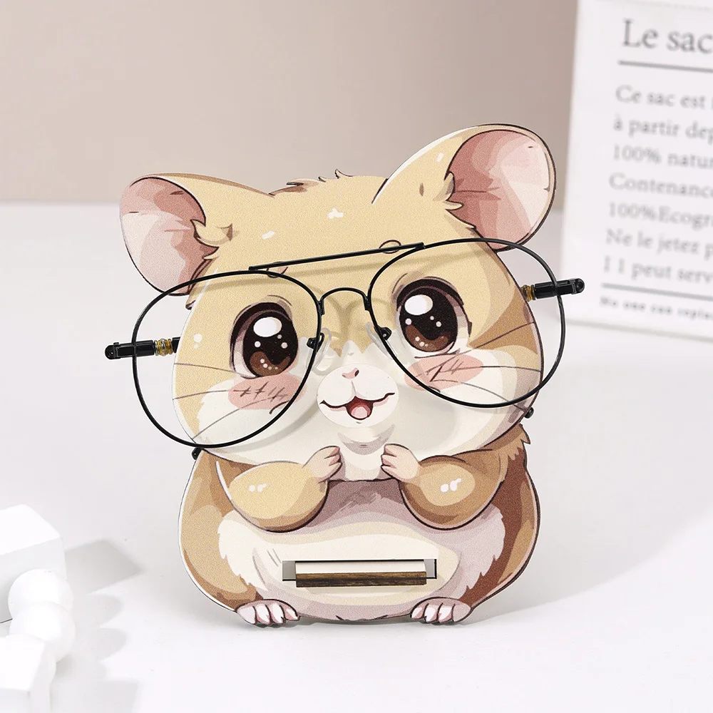 3D Cute Animal Glasses Frame Sunglasses Display Frame Glasses Decorations Glasses Store Decoration Props Home Wood Decoration 5