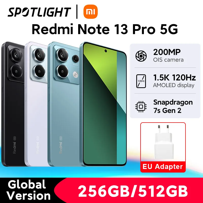 Xiaomi-Smartphone Redmi Note 13 Pro 5G Snapdragon 7s Gen 2...