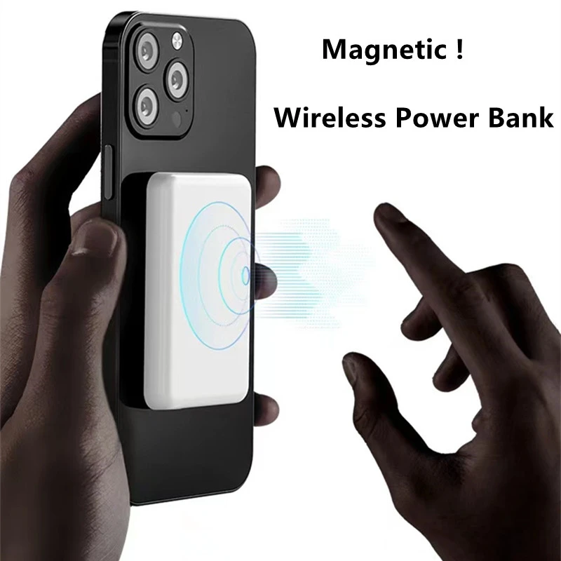 magnetic wireless power bank Magnetic Suction Wireless Charging Treasure PD22.5W Fast Charging Mobile Power Phone  Card Battery External Power For Apple top power bank