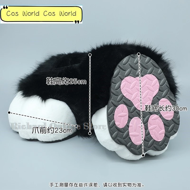 

Fursuit Cosplay Paws Shoes Accessories Furry Cosplay Bunny Cat Short Boots Cute Fluffy Animal Hobby Party Cos Unisex Costume